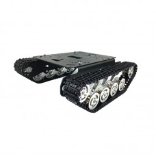 Tracked Unassembled Shock Absorption Tank Plastic Chassis Intelligent Car Robot 330rpm 12V 