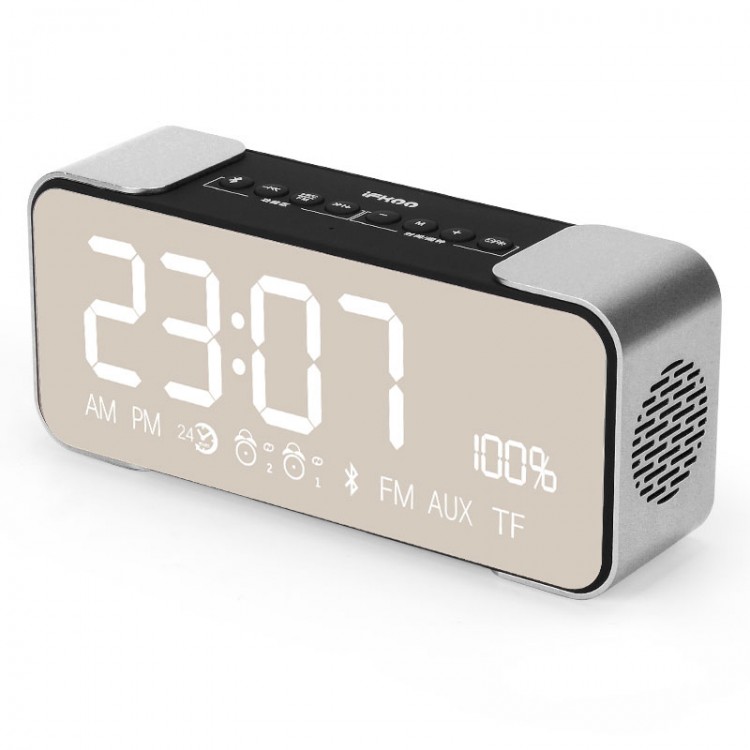 IFKOO Q8 Smart Bluetooth Speakers Mobile Phone Alarm Clock Time Display ...