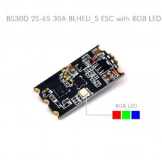 BS30D 30A 2-6S BLHELI_S Brushless Electronic Speed Controller ESC W/ RGB LED