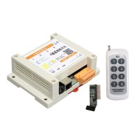 4-channel Network Relay Switch Temperature Humidity Control with 8-channel 300m Remote Controller