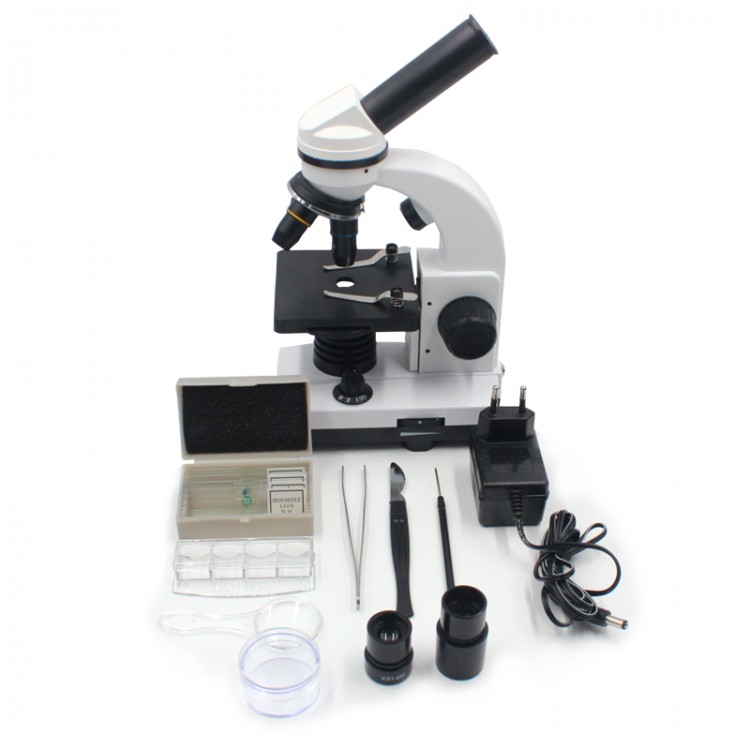 Biological Microscope 40-640X DC Power Battery Students Educational ...