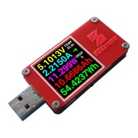 YZXstudio ZY1271 Colour TFT Dual USB Power Monitor QC 3.0 Dual Type C Micro USB Capacity Tester