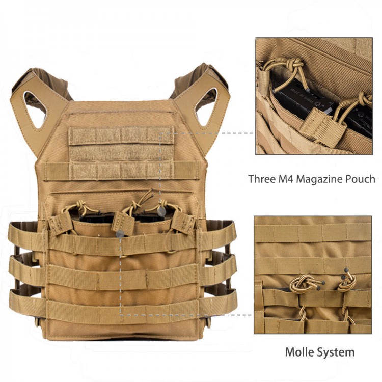 Tactical Lightweight MOLLE Tactical Armor Plate Carrier JPC Vest Mag ...