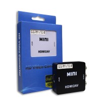 Mini HD Video Converter Box HDMI to RCA AV/CVSB Video HDMI2AV Support NTSC PAL Output HDMI to AV Adapter