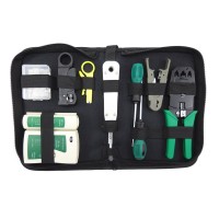 Network Portfolio Toolkit 10PCS Install Repair Combination Tools Knife Network Cable Clamp Tester Wire Cutter 