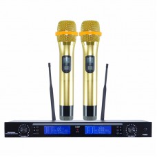 Wireless Microphone Professional UHF PPL Karaoke KTV UHF PPL Transmitter Receiver for Outdoor Stage Event