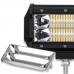 4X 5" LED Work Driving Light Bar Cree Flood Beam Offroad 4WD Reverse Lamp