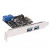 U3V14S 2 Port USB 3.0 Card PCI-e to Internal Ports Adapter PCI-E 5.0Gbps Add On Card 