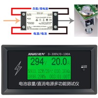 300V/100A Digital DC Voltmeter Ammeter Meter Car Battery Capacity Wattmeter Detector Power Supply Tester