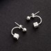 Simple Square Block Studs Earrings Cube Pins Needles Hanging Earrings for Girls