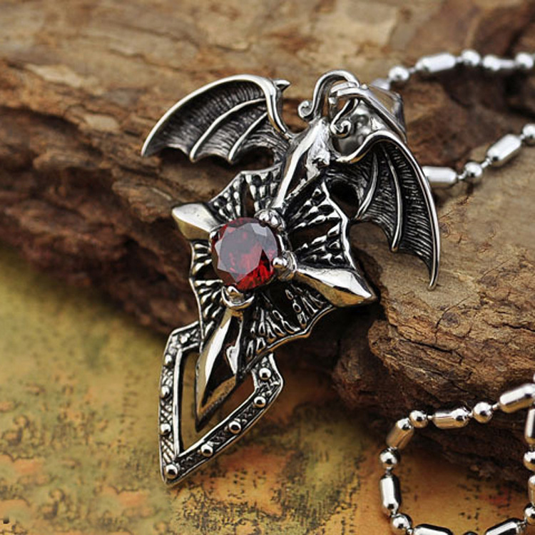 devil cross necklace