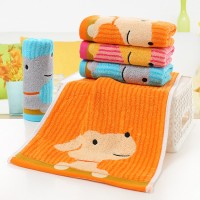 Kids Baby Cute Cartoon Puppy Cotton Jacquard Pattern Wash Face Towel Tool 50x25cm