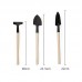 3PCS Set Shovel Rake Spade Wood Handle Metal Head Kids Tool Mini Garden Tools