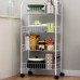 Movable 4 Layers Rack Shelf Shelves Landing Rolling Kitchen Pantry Storage Utility Cart