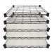 Commercial 40x30x80cm 5 Tier Layer Shelf Adjustable Steel Wire Metal Steel Shelving Rack 
