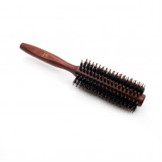 Round Wooden Handle Hairdressing Boar Bristle Curling Hair Comb Brush
