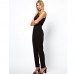 Hot Selling Leotards Catsuit Round Collar Sleeveless Jumpsuit Women Bodysuit  