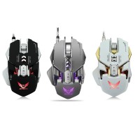 ZERODATE X300GY 4000DPI LED Optical USB Wired Gaming Mouse 7 Buttons for Gamer