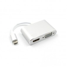 USB3.1 Type C to HDMI VGA 2Kx4K Audio Adapter Converter HUB for HDTV Macbook