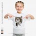 Loose Cat Print Broken T-shirt Children Summer Casual O-neck Pullover Short Sleeve T-shirts Cotton 