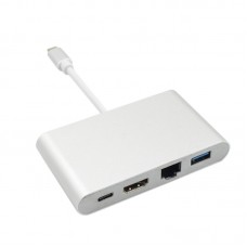 USB 3.1 Type C Hub to HDMI 4K/ RJ45 Gigabit Ethernet/ USB 3.0 HDMI USB C Adapter