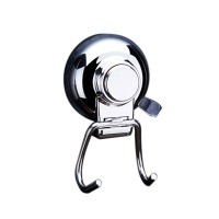 Stainless Steel Removable Vacuum Suction Cup Swivel Double Wall Hook Bathroom Kitchen Holder Hanger