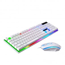 G21 Colorful Backlit Gaming Keyboard Mouse Combo With LED Rainbow Backlight Adjustable 1600DPI Game Mouse