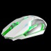 Wireless Gaming Mouse Mute USB Charging Colorful LED Rainbow Backlight Adjustable 1600DPI Game Mouse