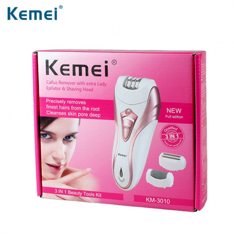 Kemei KM-3010 Women Rechargeable Electric Shave lady's Epilator ...