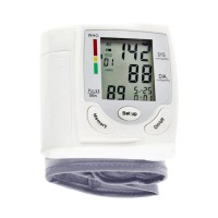 Wrist Blood Pressure Monitor Digital LCD Heart Beat Rate Pulse Meter Measure Portable Case 