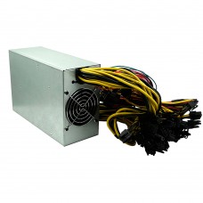 2800W Mining Power Supply Support 12GPU PFC Active High Efficiency Computer Power Supply with Double Fans