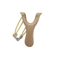 Wooden Slingshot Shot Brace Catapult w/Rubber Band Shooting Balls For Sports Outdoor Entertainment