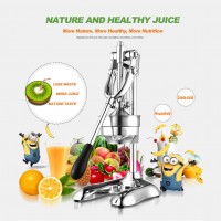 Stainless Steel Manual Hand Press Juicer Squeezer Orange Fruit Juice Extractor 
