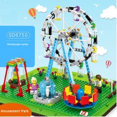 Friends Amusement Park 447pcs 3 Figures Assemble Playground Set Building Block Set      
