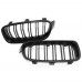 For BMW F30 F31 F35 3 Series 2012-2018 Front Kidney Grill Grille Dual Line Matte Black