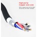 Round Nylon LED Magnetic Charge Cable For iPhone Type C & Micro USB & Lighting 1 Cable 3 Plugs