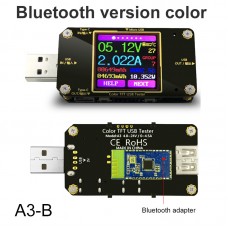 USB Tester Color Bluetooth Type-C Digital Voltmeter Voltage Current Meter Ammeter QC2.0/QC3.0