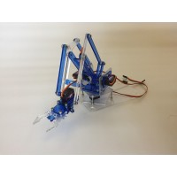 4 DOF Acrylic MeArm Robot Arm DIY Mini Robotic Arm for 9g Servo (Blue Color)