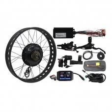 48V 1000W eBike Conversion Kit Fat Tire Rear Wheel 20" 24" 26" Color Display Hub Dropout Width 175mm