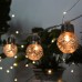 6M 20LEDs String Lights USB Powered Warm White Bulb String Lamp for Party Holidays Christmas 