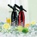 Soda Maker Machine 1L Home Drink Juice Machine Bar Beer Soda Maker Steel Bottle Black/Red