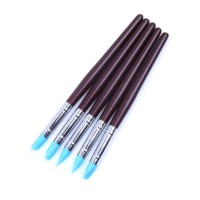 5pcs Silicone Sculpture Pen Nail Art Brush Drawing Food Cupcake Sugar Craft Style Mold Decorating