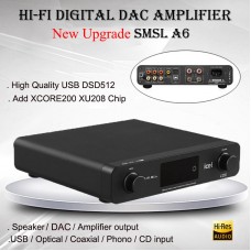 A6 Digital Amplifier USB DAC Audio Amp Hi-Fi Amplifier DAC DSD Amplifier Audio Decoder AK4452