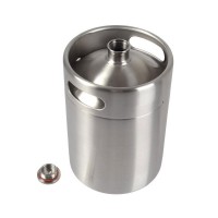 5L 170OZ Stainless Steel Beer Growler Mini Keg Growler Beer Brewing Making Silver