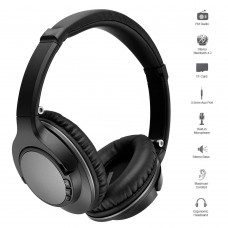 JH-803 Bluetooth Headset Foldable Wireless Headphones w/ FM Radio Stereo 3.5mm AUX In Headphone