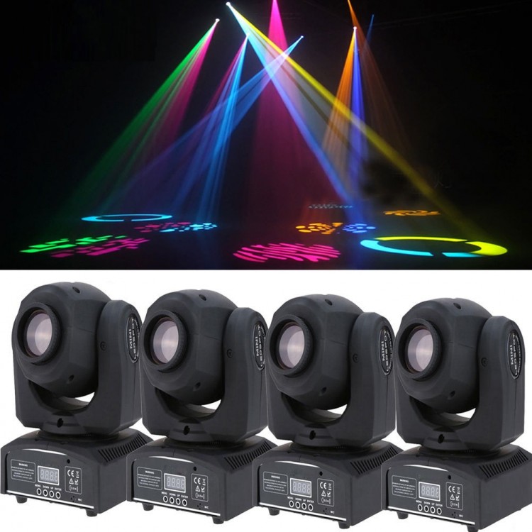 Pack W Rgbw Stage Light Led Spot Moving Head Lights Dmx Disco Dj Party Lighting Free