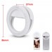Rechargeable Selfie Portable LED Ring Fill-in Light Camera for iPhone Android Phone            