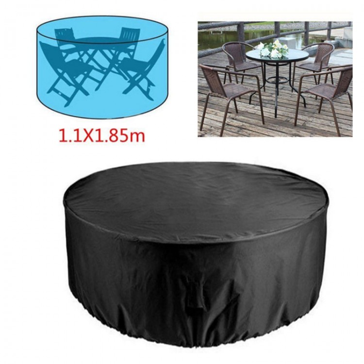 190T Round Outdoor Furniture Cover Polyester Garden Patio Table Chair ...