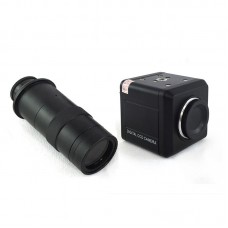 Digital CCD Camera BNC Digtial Microscope Eyepiece 800Lines Industrial Camera + Zoom 130X C-Mount Lens 