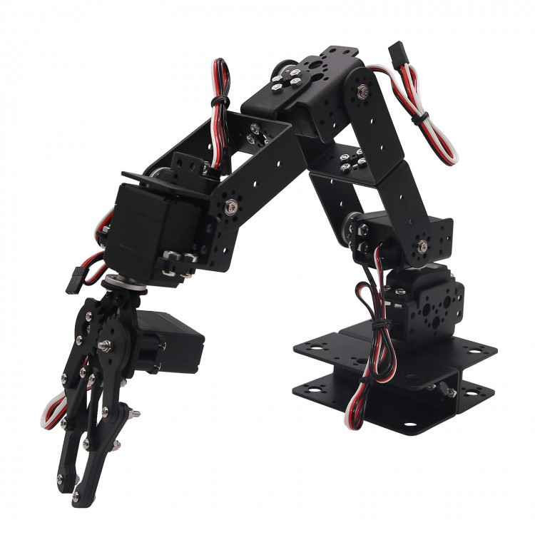 Aluminium Robot 6 DOF Arm Mechanical Robotic Arm Clamp Claw Mount Kit ...